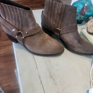 All Saints grey suede ankle boots